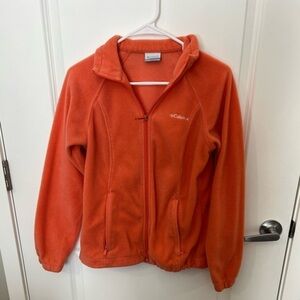 Zip up Columbia Jacket. Salmon colored.